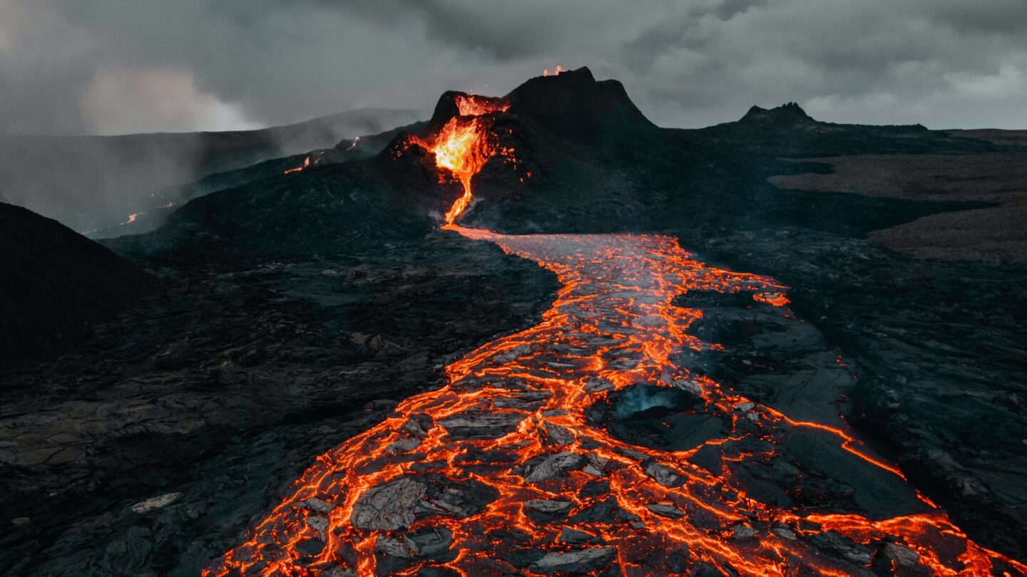 Volcano erruption in Iceland